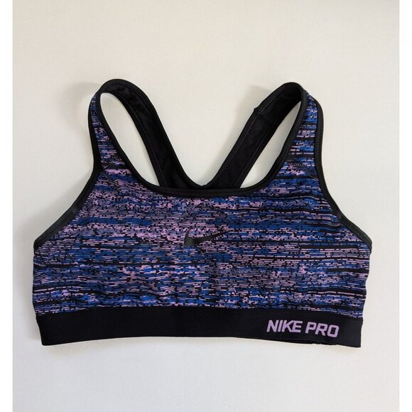 Nike Pro Racerback Dri Fit Sports Bra Size Small Purple /Blue - Picture 1 of 5